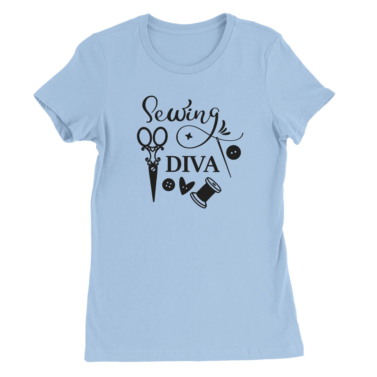 Sewing Diva - Premium Women's Crewneck T-shirt
