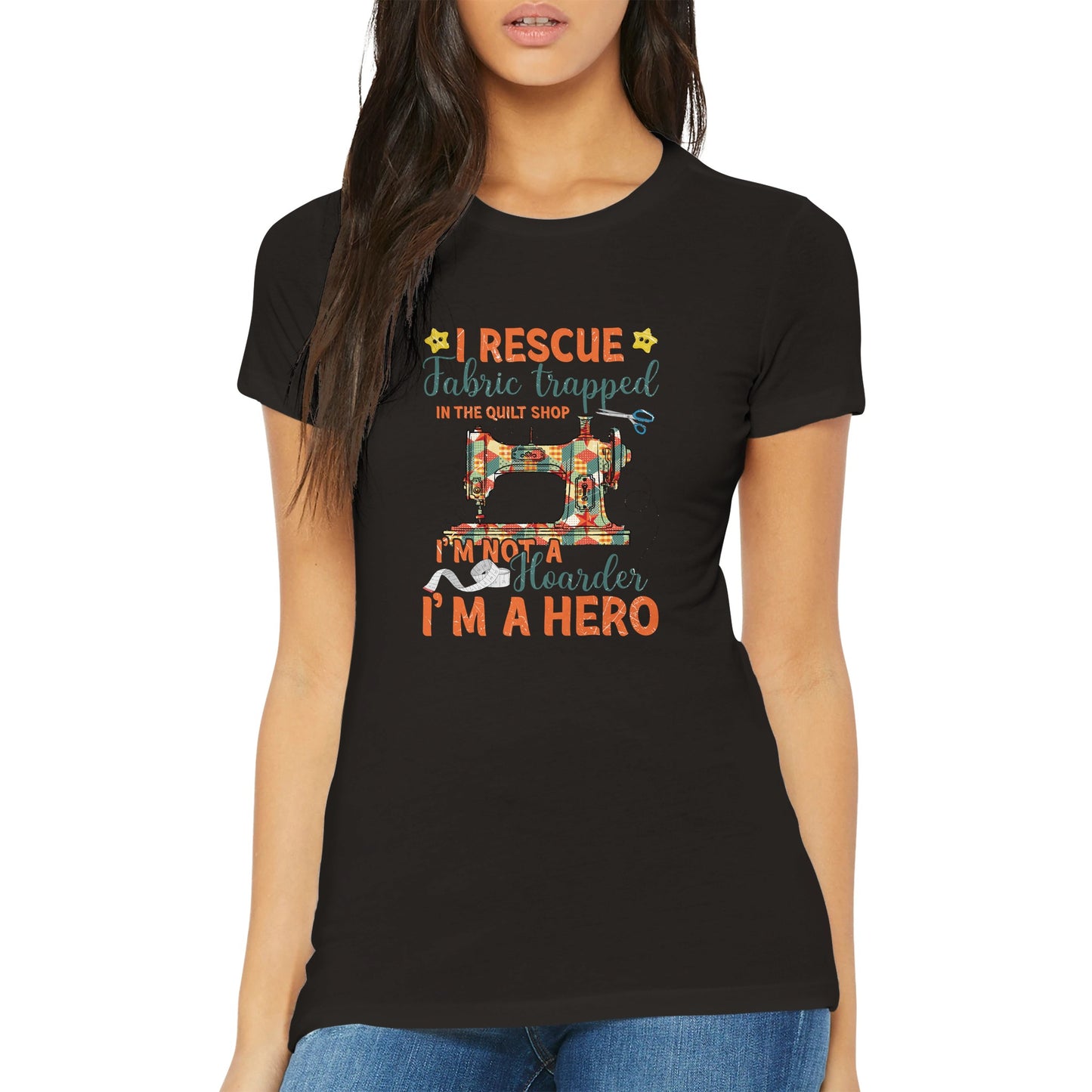 I Rescue Fabric - Premium Women's Crewneck T-shirt