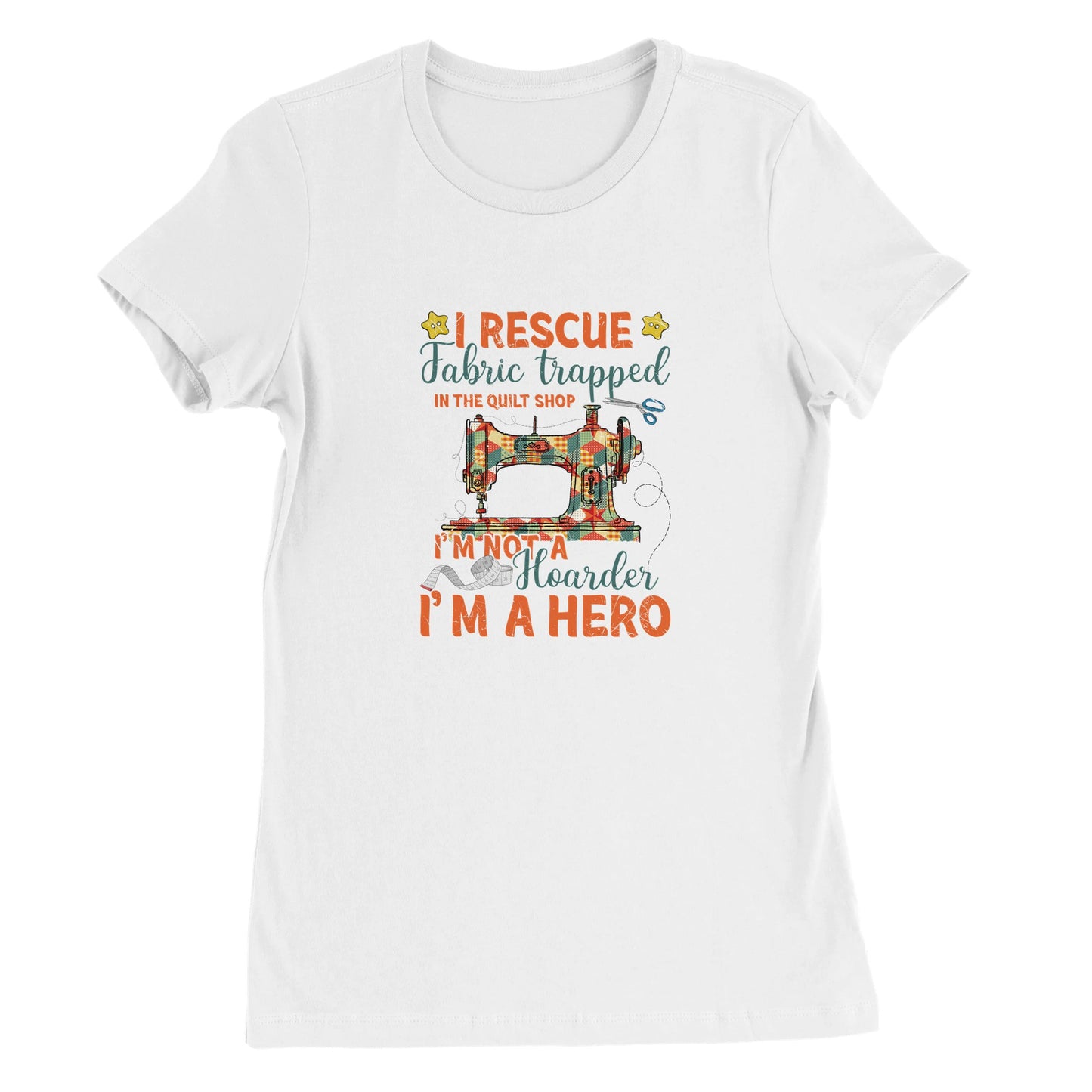 I Rescue Fabric - Premium Women's Crewneck T-shirt