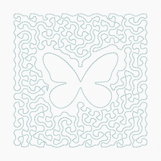 Butterfly Stipple - Machine Embroidery Design - 4x4 Hoop