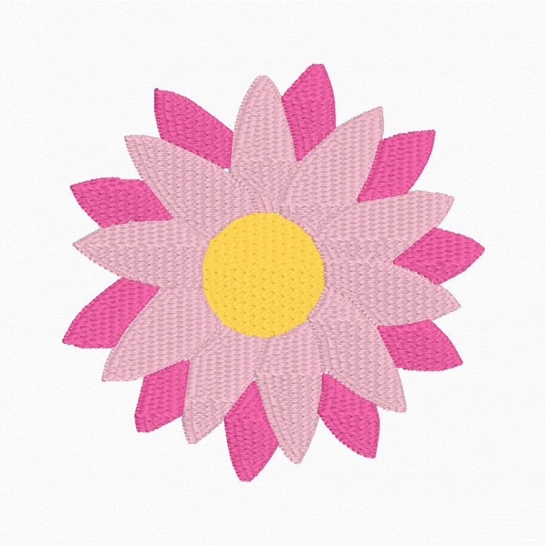 Daisy 2" - Machine Embroidery Design - 4x4 Hoop