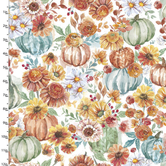 Happy Harvest Garden 19568-WHT-CTN-D - 3 Wishes - Cotton Fabric