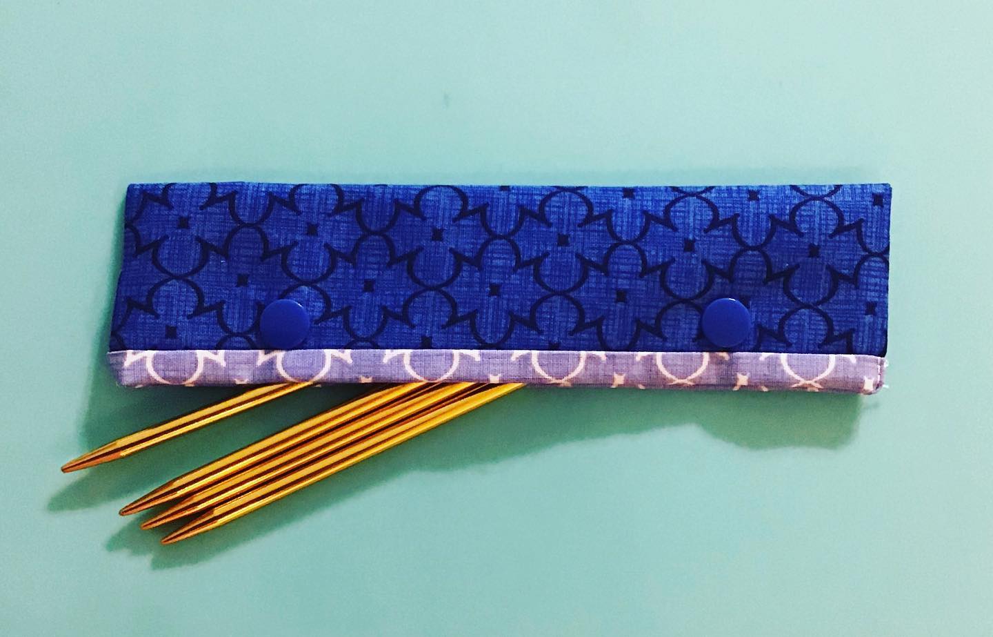 Knitting Needle Cozy - Project Keeper - Blue Deco - Beachside Knits N Quilts