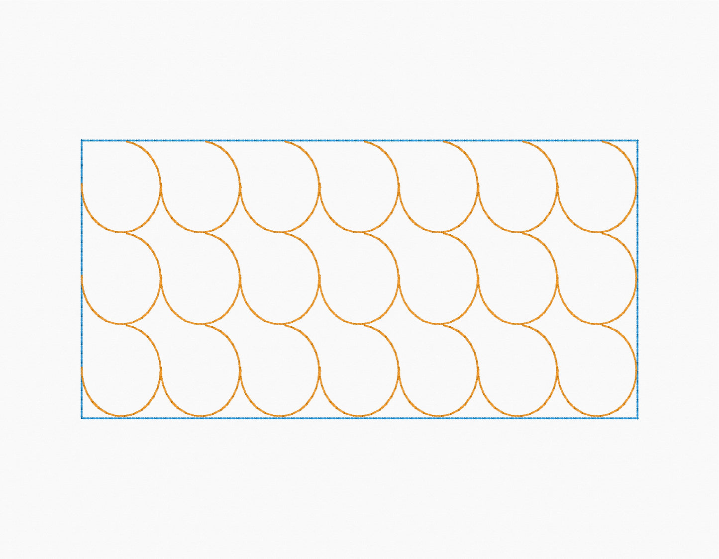 Bubble Border 6" x 3" - In-the-Hoop Quilting Design - 5x7 Hoop