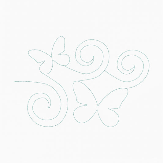 Butterflies Swirl Edge to Edge - In-the-Hoop Quilting Design - 5x7 Hoop