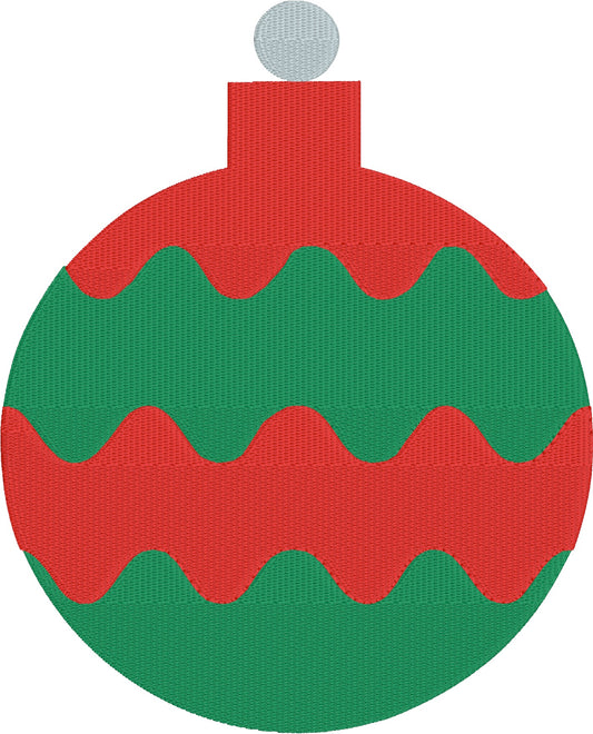 Christmas Ornament 1 - Machine Embroidery Design - 5x7 Hoop - FREE DOWNLOAD - Beachside Knits N Quilts