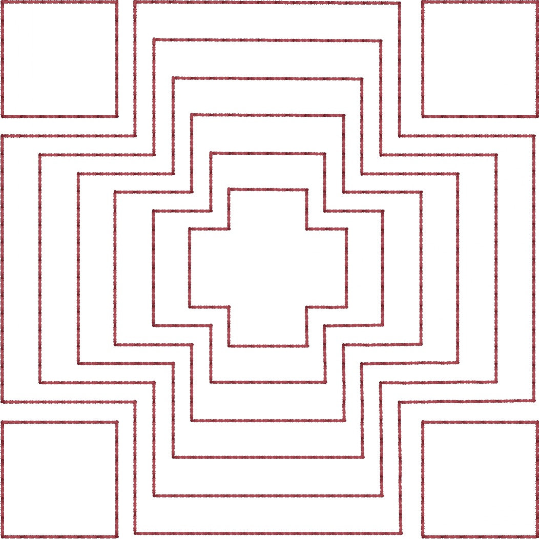 Cross Maze - Machine Embroidery Quilting Design - 4x4 Hoop - Beachside Knits N Quilts
