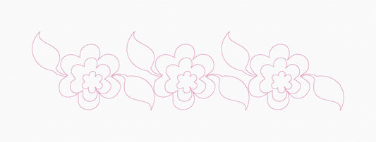 Floral Leaves 5x12 Multi-Hoop In-the-Hoop Design PES Format