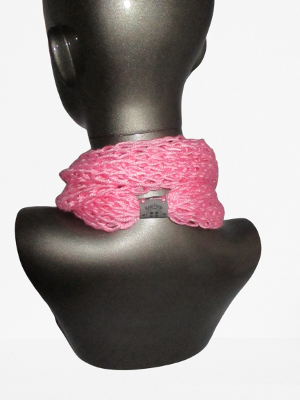 Drop Stitch Open Knit Infinity Scarf - Cotton Candy Pink - Beachside Knits N Quilts