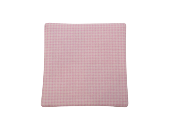 Criss Cross Coasters - Gingham Hearts Pink - Beachside Knits N Quilts