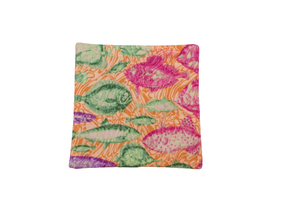 Criss Cross Coasters - Fish Orange Green Purple Pink - Beachside Knits N Quilts