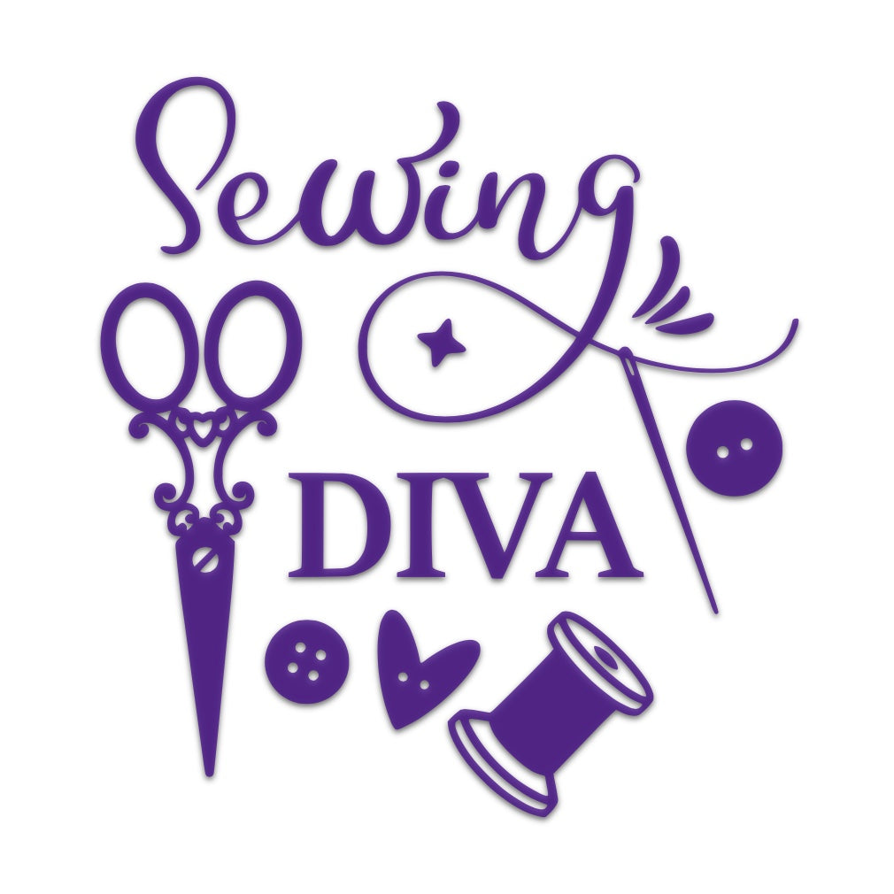 Sewing Diva Vinyl Decal