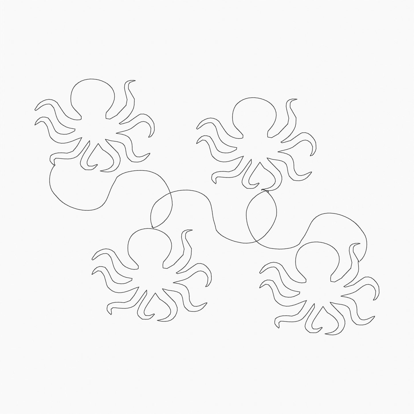 Octopus - In-the-Hoop Quilting Design - 2 Sizes