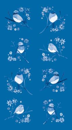 Sunshine And Dewdrops 23" X 42" Panel Blue Bird - Riley Blake - Cotton Fabric