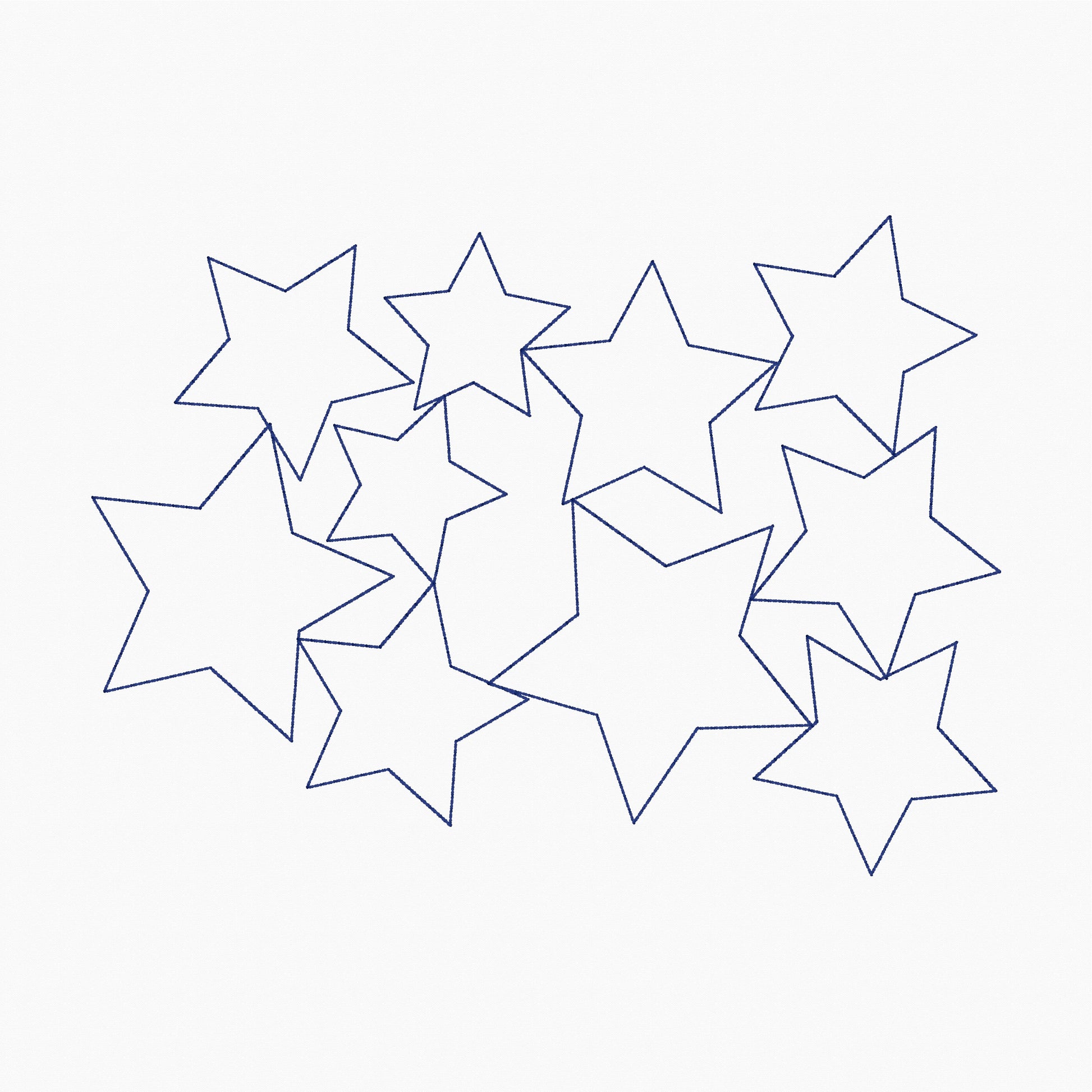 Packed Stars - Machine Embroidery Quilting Design - 5x7 Hoop - Beachside Quilts