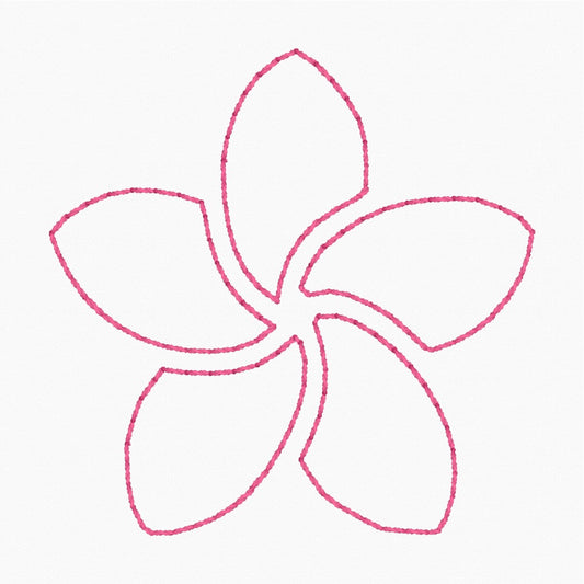 Plumeria Mini Machine Embroidery Design - PES Format - Beachside Knits N Quilts
