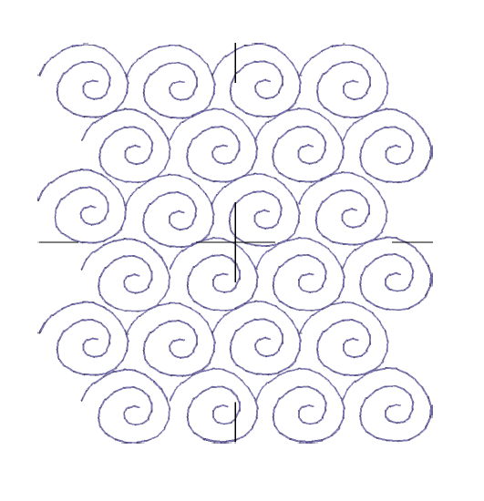 Snail Swirl Edge to Edge - Machine Embroidery Quilting Design - 4x4 - Beachside Knits N Quilts