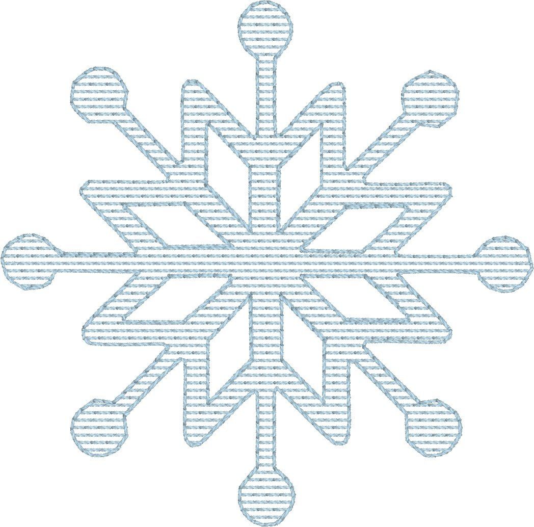 Snowflake 1 - Machine Embroidery Quilting Design - 4x4 Hoop - Beachside Knits N Quilts