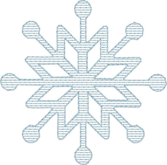 Snowflake 1 - Machine Embroidery Quilting Design - 4x4 Hoop - Beachside Knits N Quilts