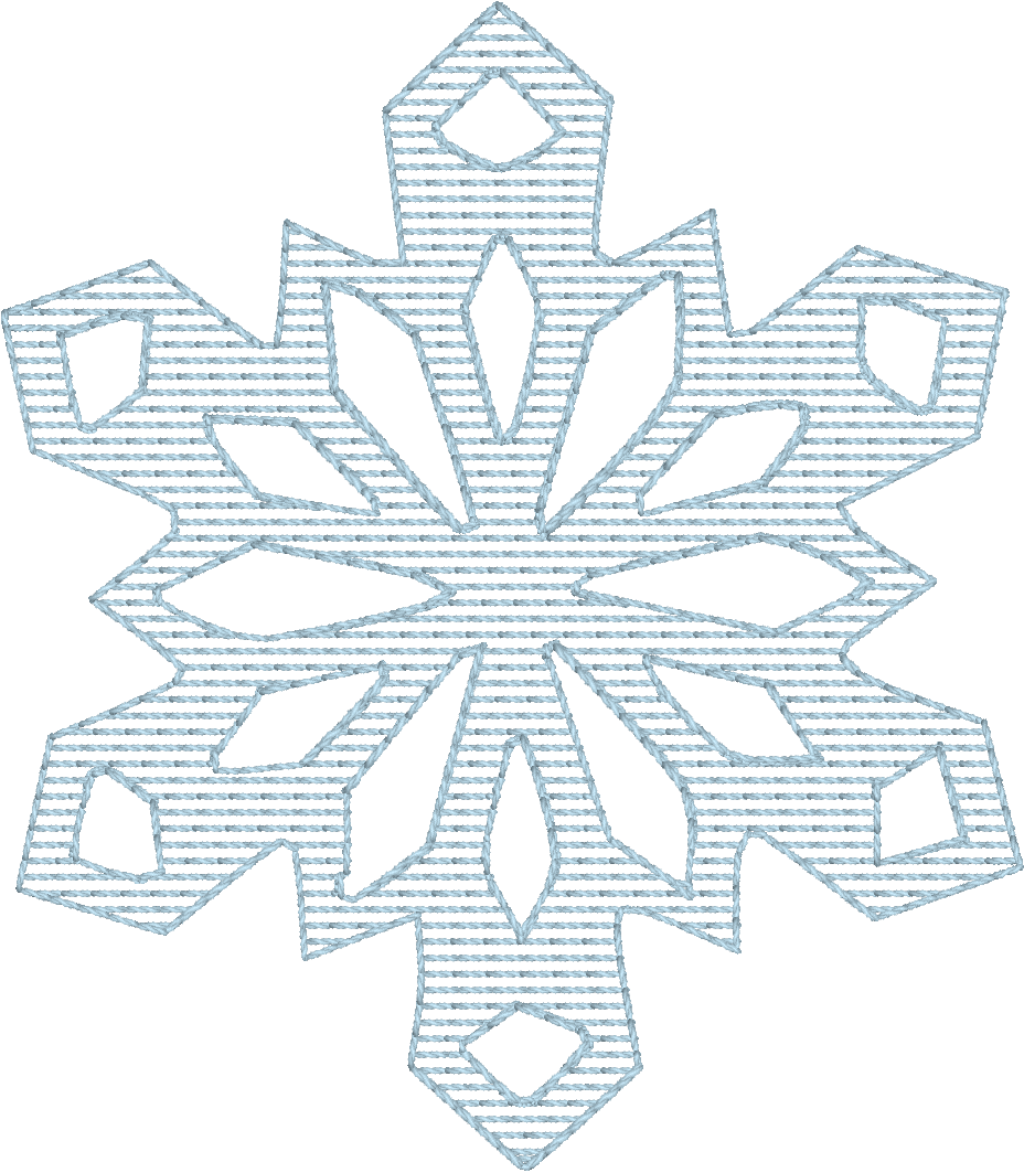 Snowflake Stripes 3 - Machine Embroidery Quilting Design - 4x4 Hoop - Beachside Knits N Quilts