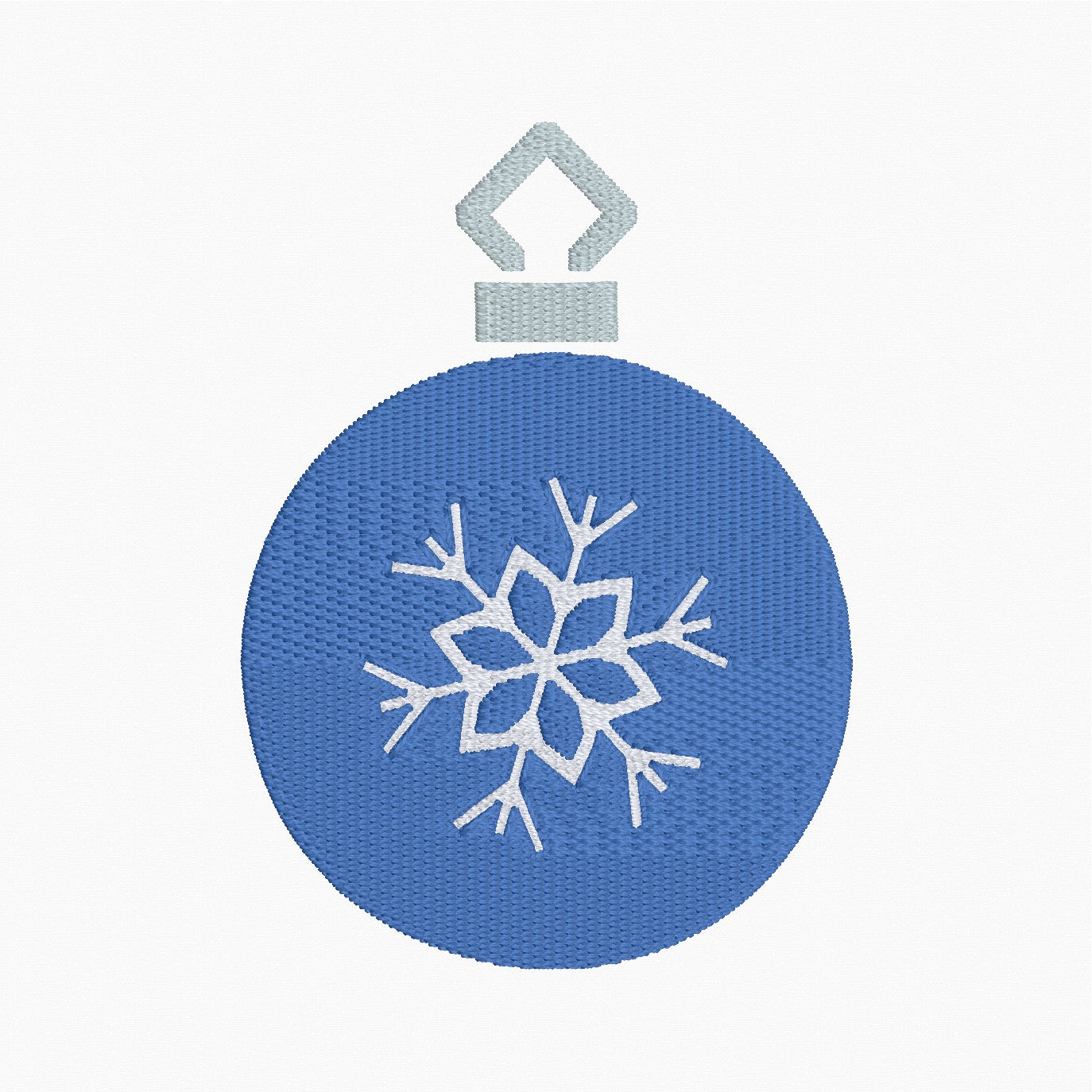 Snowflake Christmas Ornament - Machine Embroidery Design - 4x4 Hoop