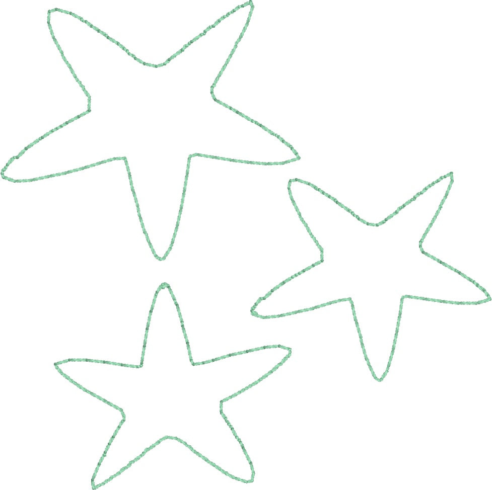 Star Fish - Machine Embroidery Quilting Design - 4x4 Hoop - Beachside Knits N Quilts