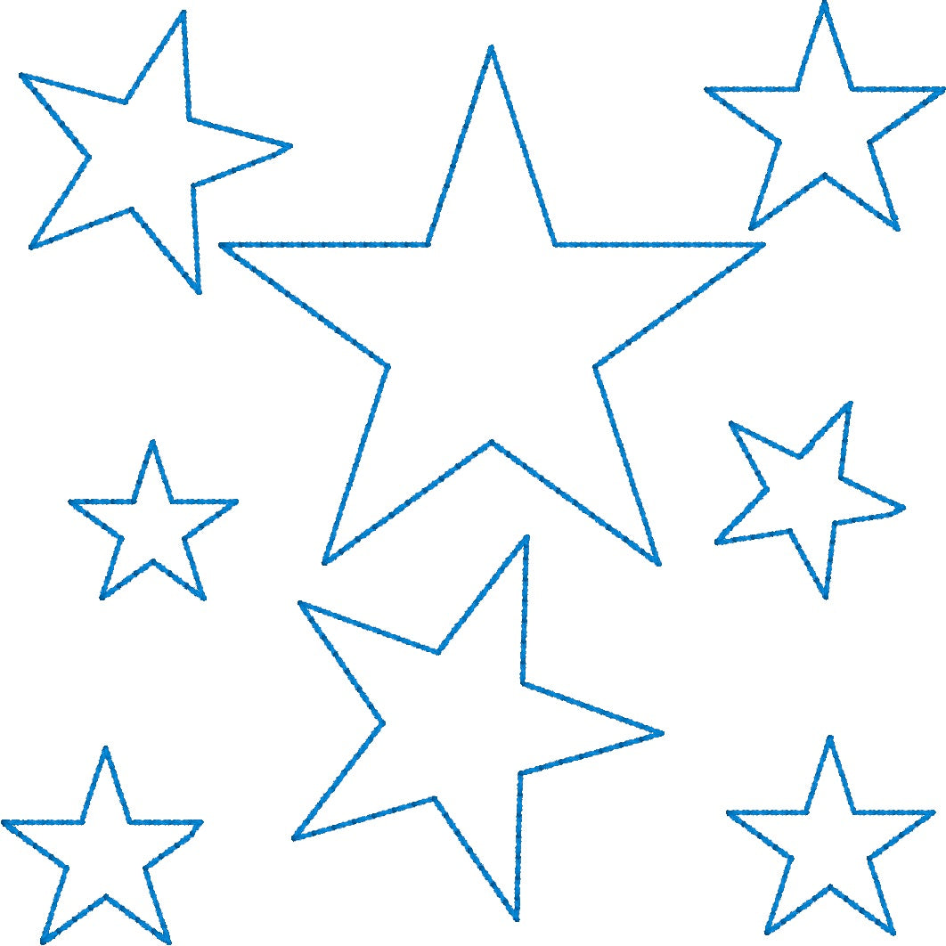 Stars Allover  - Machine Embroidery Quilting Design - 4x4 - Beachside Knits N Quilts