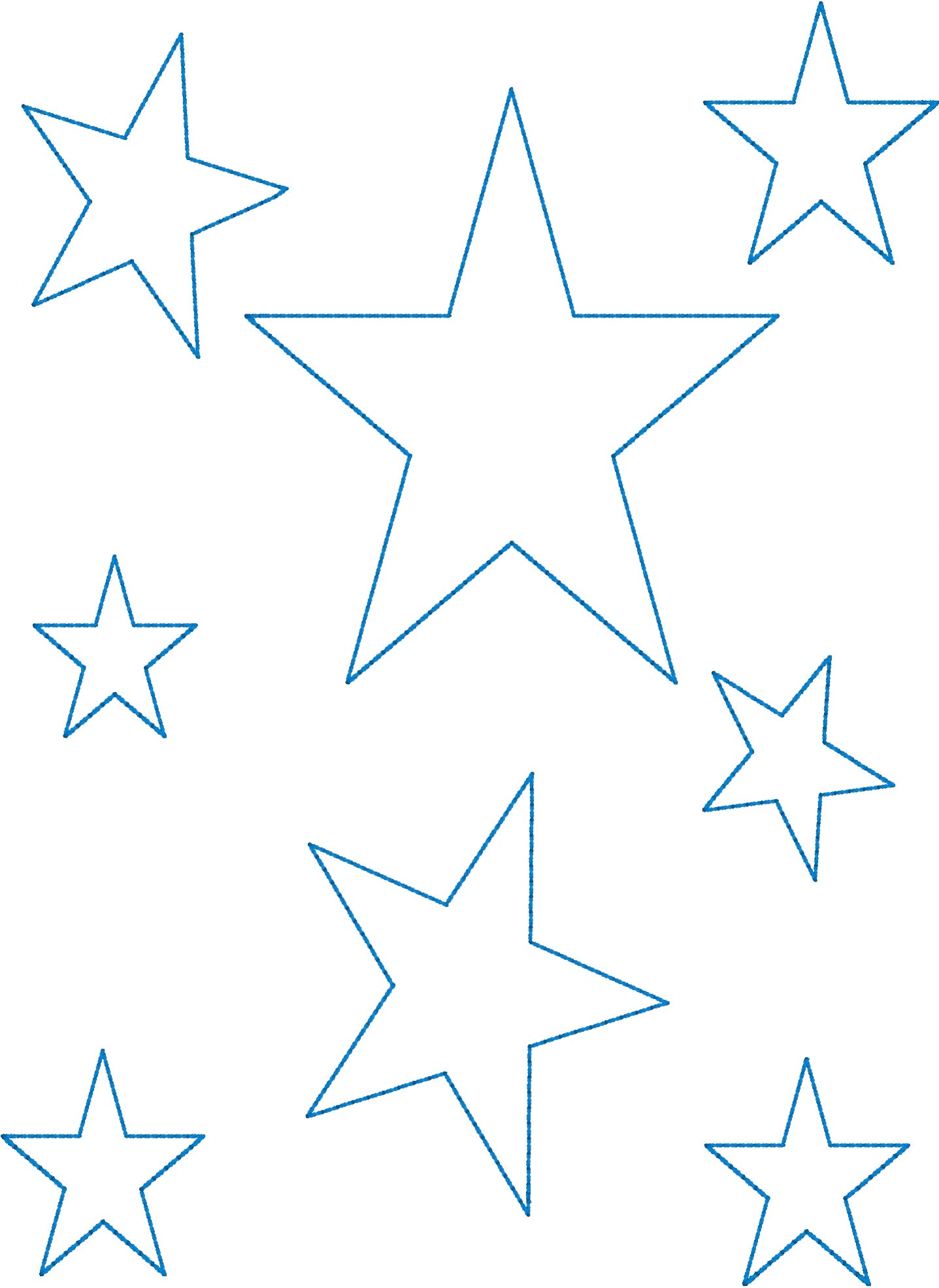 Stars Allover  - Machine Embroidery Quilting Design - 5x7 - Beachside Knits N Quilts