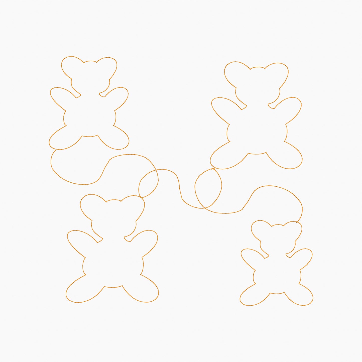 Teddy Bears - In-the-Hoop Quilting Design - 2 Sizes