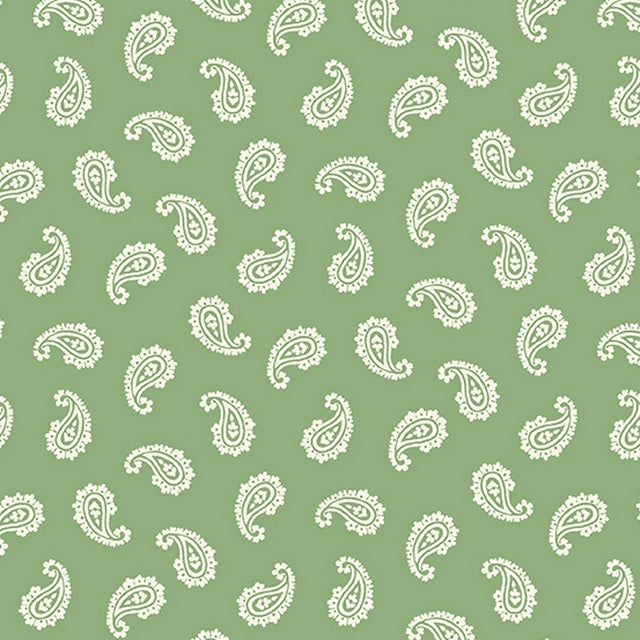 Apple Pie Paisley Green - Andover Prints - Cotton Fabric - Beachside Quilts