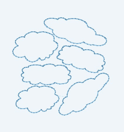 Clouds Allover - Machine Embroidery Quilting Design 4x4 Hoop - 5x7 Hoop - Beachside Knits N Quilts