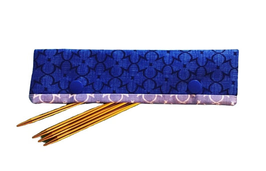 Knitting Needle Cozy - Project Keeper - Blue Deco - Beachside Knits N Quilts