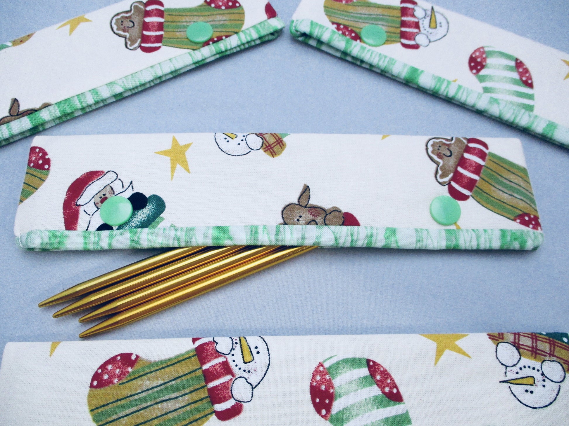 Knitting Needle Cozy - Project Keeper - Christmas Green - Beachside Knits N Quilts