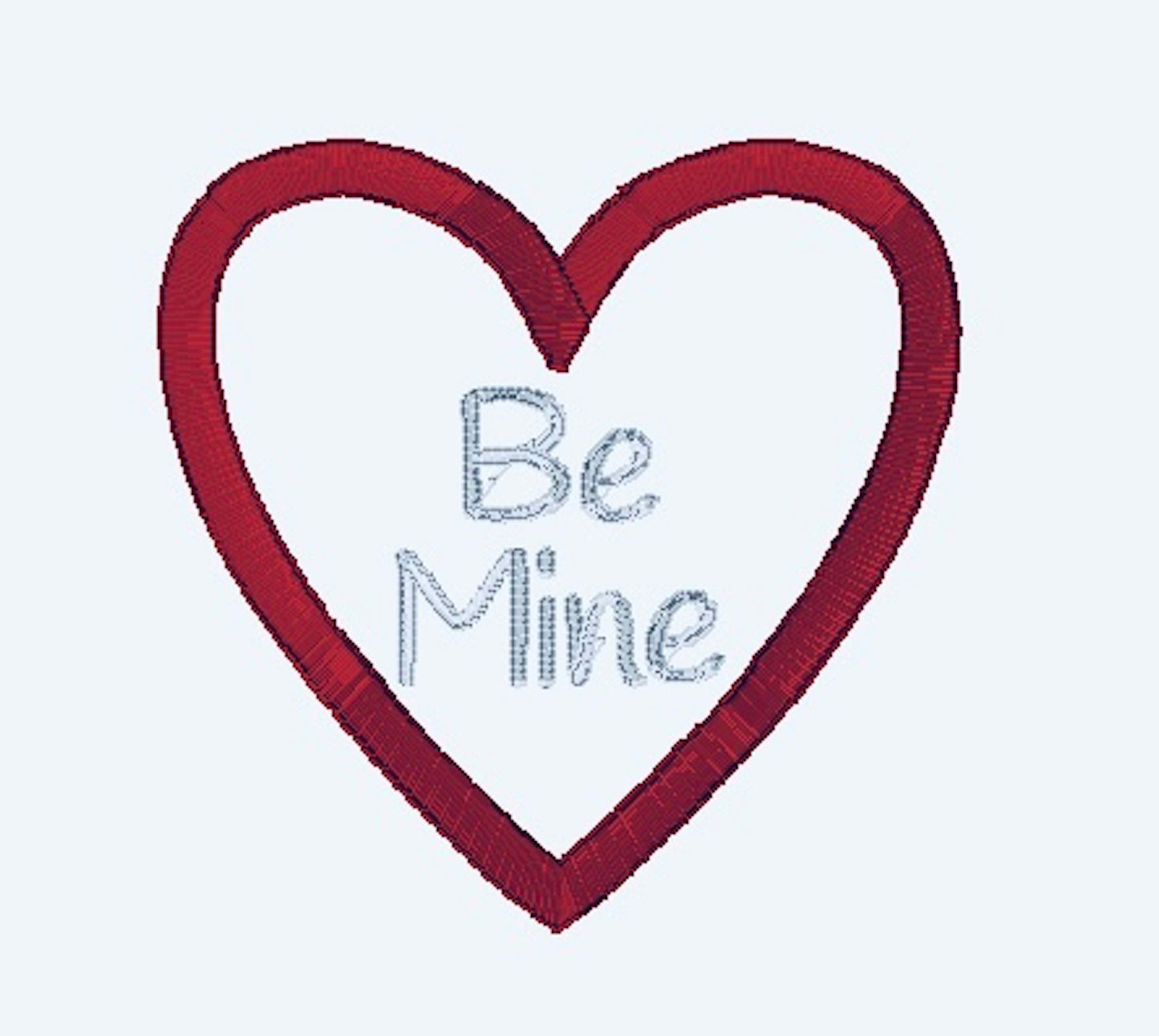 Be Mine Valentine Applique Embroidery Design - 5x7 Hoop - Beachside Knits N Quilts