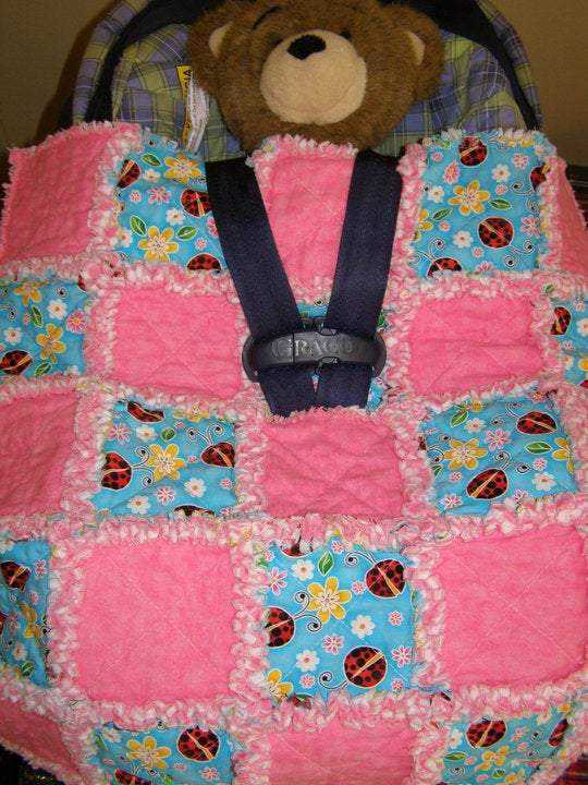 Stroller Rag Quilt Pattern for Infant, Baby, Toddler, Reborn - PDF Download - DIY - Full Color 4 Page Detail - Photo Step-by-Step Directions - Beachside Knits N Quilts