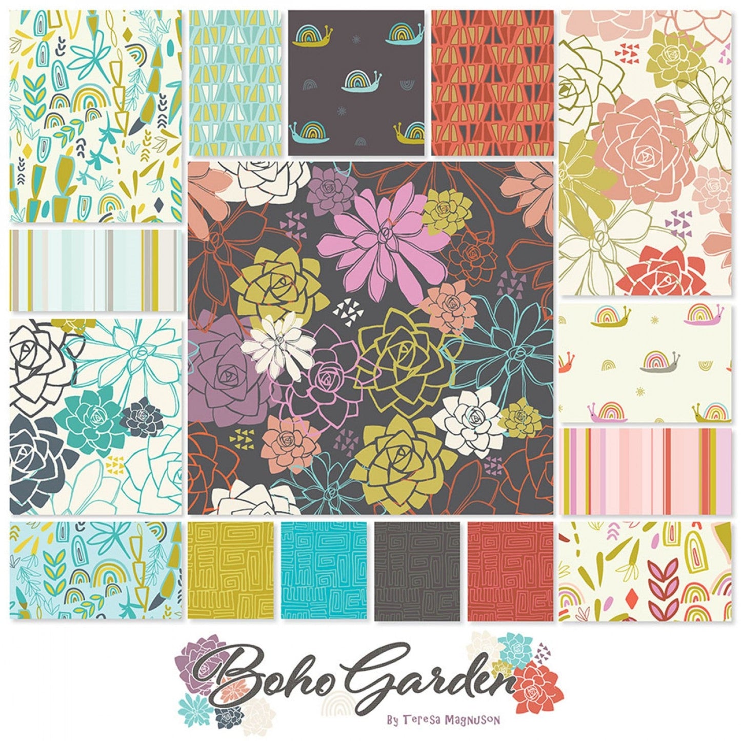 Boho Garden by Teresa Magnuson Fat Quarter Bundle