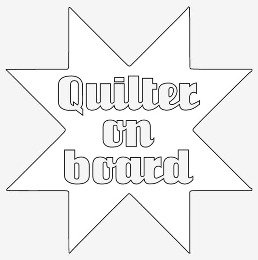 Quilter on Board Vinyl Decal